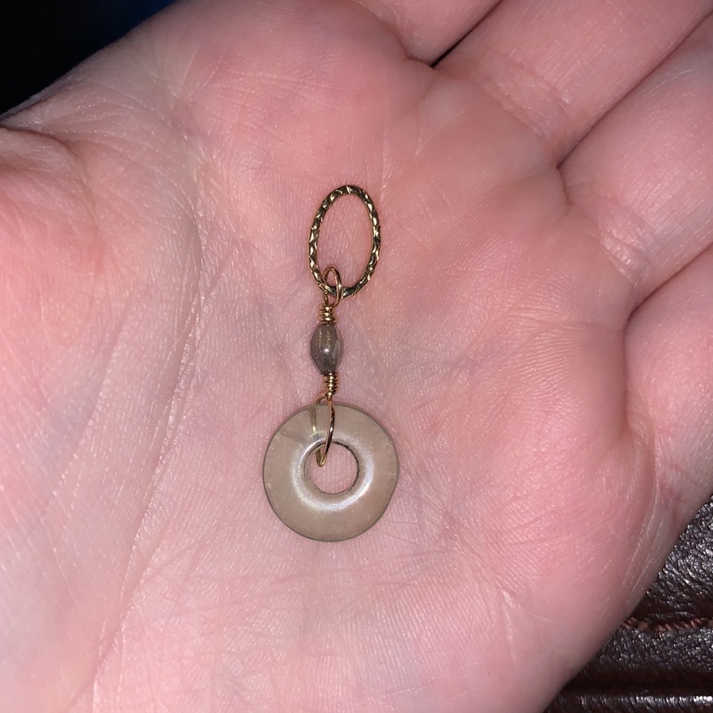 14k Gold and Jade Charm